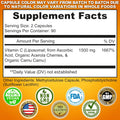 Liposomal Vitamin C Capsules - 1500Mg - Made with Organic Acerola Cherries & Camu Camu, High Potency Vitamin C Liposomal - Immune Support