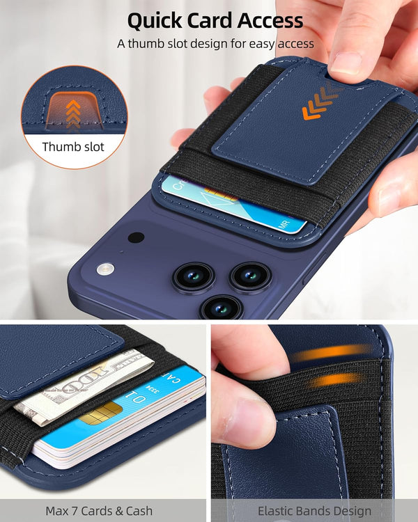 Upgraded for Magsafe Wallet, Strongest Magnetic Wallet, for Iphone Walle T Magsafe with 2 Card Slots, Magnetic Card Holder for Iphone