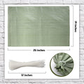 Shappy 100 Pieces Empty Sandbag Heavy Duty Flooding Outdoor Woven Polypropylene Sand Bags with Solid Ties for UV Protection Emergency Situation