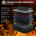Noiposi Document Organizer with 5200â Heat Insulated,Waterproof and Fireproof Document Box with Lock, Home Travel Strong Fireproof Safe Storage