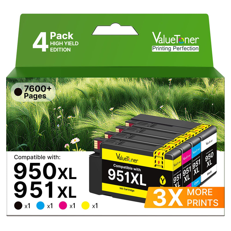Valuetoner Compatible Ink Cartridge Replacement for HP 950XL 951XL 950 XL 951 XL for Officejet Pro 8600 8610 8100 8615 8620 8630 8660 251Dw