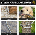 Short Garden Hose Meatl Water Hose Heavy Duty Stainless Steel Hose with Metal Fittings Flexible Lightweight Hose Puncture Proof for Yard,