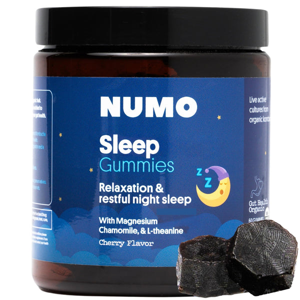 Numo Melatonin Free Sleep Gummies - Natural Sleep Aid with Magnesium, L-Theanine, Apigenin (Chamomile Extract), Taurine, VIT B6, Kombucha Culture