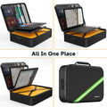 Noiposi Document Organizer with 5200â Heat Insulated,Waterproof and Fireproof Document Box with Lock, Home Travel Strong Fireproof Safe Storage