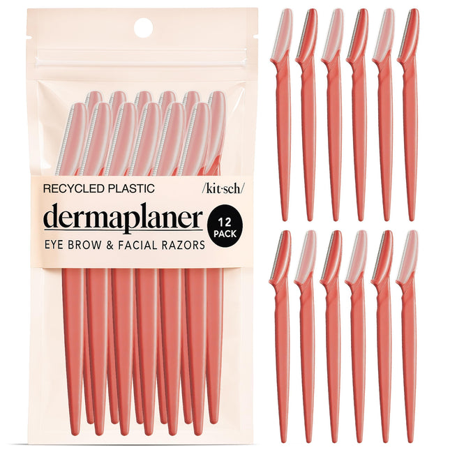 Kitsch Dermaplaning Tool - Face Razors for Women and Men, Eyebrow Trimmer and Face Shaver, Facial Hair Removal, Facial R