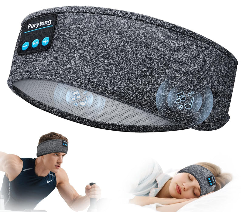 Perytong Sleep Headphones Wireless, Bluetooth Sports Headband Headphones with Ultra-Thin HD Stereo Speakers Perfect for