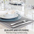 24 Pcs Silverware Set with Steak Knives Service for 4,Stainless Steel Flatware Set,Mirror Polished Cutlery Utensil Set,Home Kitchen Eating