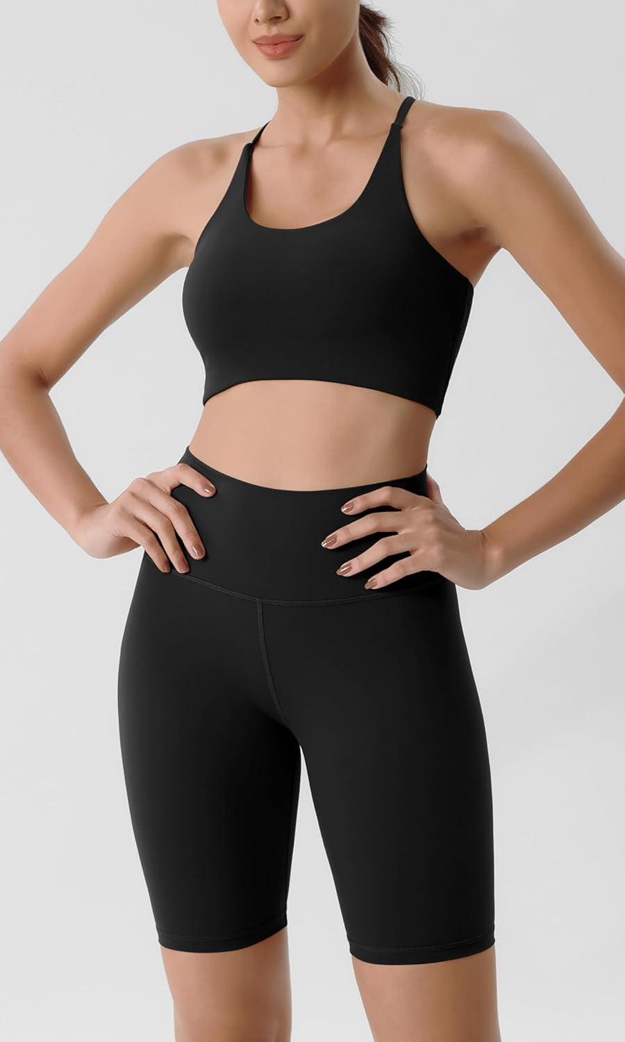 ODODOS ODLIFT Compression Shorts for Women, 4" / 6" / 8" / 10" High Waist Workout Biker Shorts with Inner Pocket