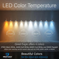 Great Eagle GU24 Led Bulb - A19 Shape, 9W (60W Equivalent), Dimmable, 5000K Daylight, UL Listed, Twist-In Light Bulb, 2 Prong Light Bulbs (4-Pack)