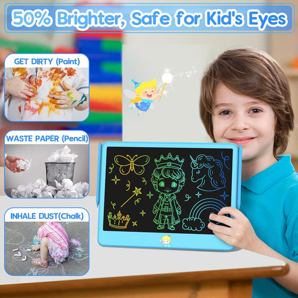 LCD Writing Tablet for Kids 12 Inch, Toys for Boys Girls Drawing Pad for 3 4 5 6 7 Year Old Kids Toys, Toddler Erasable Doodle Board Travel