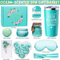 Birthday Gifts for Women Friendship, Ocean Relaxing Spa Gifts Basket for Women Self Care Gifts, Thank You Gifts Bath Set Mothers Day Gifts for Mom