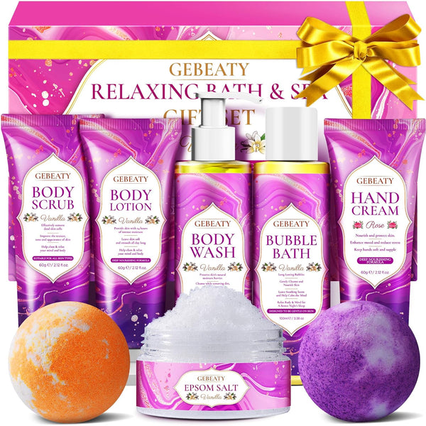 Self Care Gifts for Women,Unique Relaxing Birthday Gifts for Mom Wife Her,Stress Relief Spa Gifts Basket for Mothers Day Sister Friendship,Vanilla