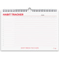 Hadigu Habit Tracker Calendar (Undated 12 Month) Colorful Motivational Design, Spiral Bound and Hanger, A4 Size (8,3"X11.7") Quality Heavy Paper,