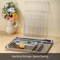Baking Sheet with Cooling Rack Set of 6, 3 Premium Stainless Steel Cookie Sheets and 3 Wire Racks, Kitchen Nonstick Baking Pans Set Includes 3