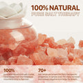 Oil Diffuser Salt Lamp Diffuser: Yeeque Aromatherapy Diffusers for Home Bedroom Office, Himalayan Pink Crystal, Cute Lotus, Auto Shut-Off, 7