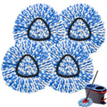 Mop Head Replacement, Spin Mop Refill Replace Head Compatible with 2 Tank Mop System, 4 Pack Machine Washable Microfiber Mop Heads Replacement for
