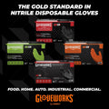 GLOVEWORKS HD Orange Nitrile Gloves, 8 Mil, Disposable, Raised Diamond Texture, Mechanic Gloves
