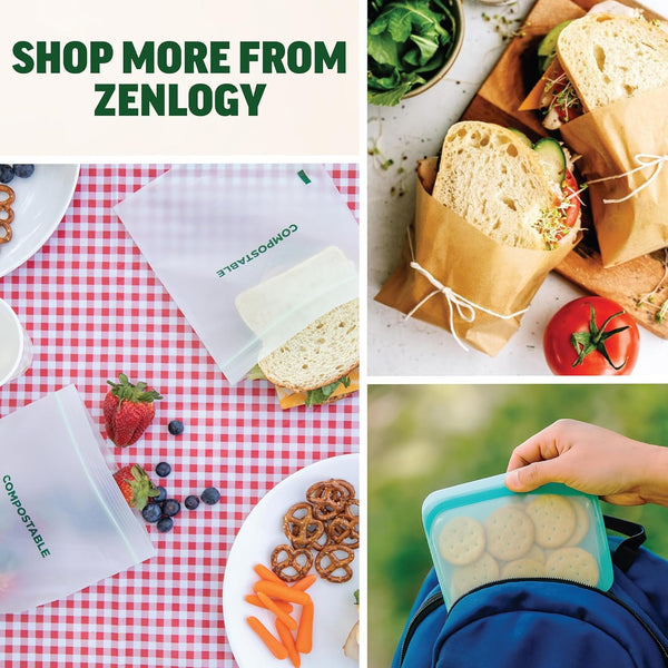Zenlogy Reusable Beeswax Food Storage Wrap, Eco Friendly Alternative, Sustainable Organic Cut to Size Cotton Beeswax Wraps, 1 Roll, 13In X 55In