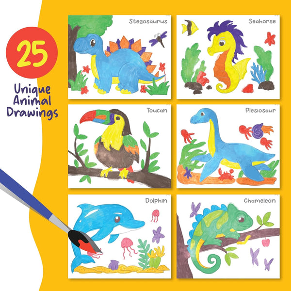 Paint with Water Coloring Book for Kids - Toddler Activities - Mess Free Color Activity - Painting Arts and Crafts for Toddlers Ages 2-4, 1-3, 3-5