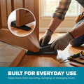 Strongest Home Door Stopper, Heavy Duty Door Stop Wedge Made of Premium Quality Zinc and Rubber Suits Any Door, Any Floor. plus 2 Self Adhesive