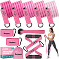 Resistance Bands, Exercise Bands with Handles for Working Out, Fitness Bands for Women, Workout Equipment Home Gym, Training Bands with Door