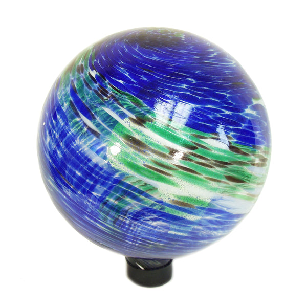 Echo Valley 8149 10-Inch Glow-In-The-Dark Illuminarie Glass Gazing Globe, Earth Swirl