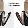 BAGSMART Toiletry Bag, Travel Toiletry Bag for Women, Water-Resistant Cosmetic Makeup Bag, Large Capacity Door Room Essentials Travel Organizer