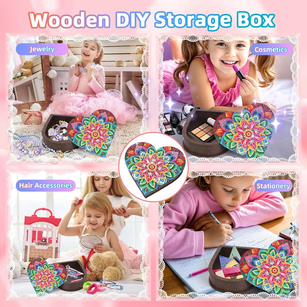 Diakud Gifts for 6 7 8 9 10 11 12 Year Old Girls, Diamond Art Kits Arts and Crafts for Kids Ages 8-12 Toys for Girls 10-12 Years Old Jewellery Box