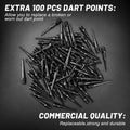 Accmor 12 Pcs Soft Tip Darts, Plastic Tip Darts Set, Attach Extra 100 Black 2BA Replacement Tips, Soft Tip Darts for Electronic/Plastic Dartboard