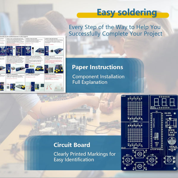 EIELE Soldering Practice Kit Electronic Pixel Games Electronic DIY Kits for Teenagers Soldering Kit Adults Suitable for School Students Learning