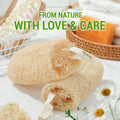 Natural Vietnamese Loofah Sponge, 100% Plant-Based Luffa Exfoliating Body Scrubber for Shower, Multi-Functional for Kitchen, Ideal for Men &