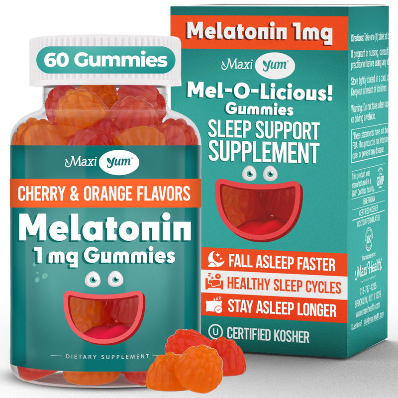 Chewable Sleep Aid Tablets - Natural Supplement for Children and Adults - Helps Fall Asleep Faster and Stay Sleeping Longer (Gummies, 60 Count)