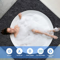 80 * 80 Inch Hot Tub Mat, Extra Large Inflatable Hot Tub Pad Outdoor Indoor, Waterproof Slip-Proof Backing, Absorbent Spa Pool Ground Base