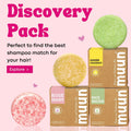 Muun Rosemary Shampoo and Conditioner Bar Set 3 - Natural Solid Hair Growth Soap Bars for Women with Straight, Curly or Thinning Hair for