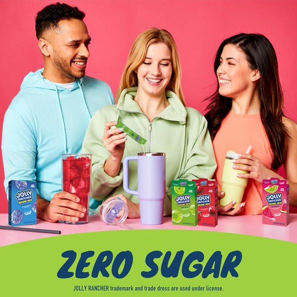 Jolly Rancher Singles to Go Powdered Drink Mix, Green Apple, 72 Total Servings, Sugar-Free Drink Powder, Just Add Water, 0.62 Ounce (Pack of 12)