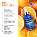 Vitamin C Serum for Face, Stem Cells, Niacinamide, Hyaluronic Acid & Vitamin E – Anti-Aging Retinol Facial Serum with Glycolic Acid & Retinal for