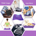Gel Seat Cushion for Long Sitting, Double Thick Office Desk Home Wheelchair Seat Cushions for Back Hip Sciatica Tailbone Pain Sore Pressure