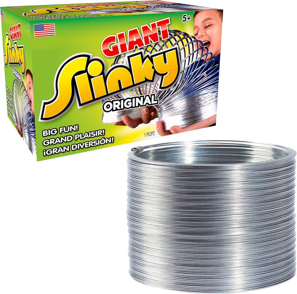 The Original Giant Slinky Walking Spring Toy, Metal Slinky, Party Favors, Fidget Toys, Kids Toys for Ages 5 up by Just Play