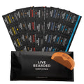 Live Bearded Beard Oil and Butter Grooming Kit Sample Pack with Comb, Bonus Gift - All-Natural Ingredients Shea, Argan, Jojoba - Growth Support -