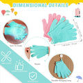 4 Pack Exfoliating Washcloth Back Scrubber Set, 2 Exfoliating Body Scrubber Nylon Back Body Scrub Towel, 2 Pairs Shower Gloves for Women Men Bath