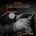 Ergodyne Proflex 7501 Coated Waterproof Winter Work Gloves Gray, Medium, 1 Pair