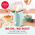 DASH Fresh Pop Popcorn Maker - Oil-Free, Air Popcorn Popper - With Measuring Cup & Recipe Guide - Perfect for Movie Nights - 16 Cups, Aqua Aqua 16