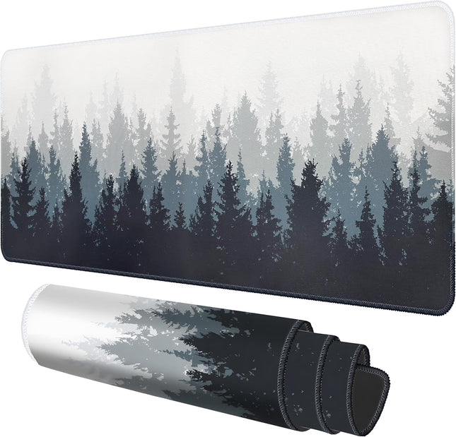 Galdas Mouse Pad For Gaming,Forest Background Pattern XXL XL Large Mouse Mat Long Extended MousePad Desk Mat Non-Slip Ru