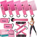 Resistance Bands, Exercise Bands with Handles for Working Out, Fitness Bands for Women, Workout Equipment Home Gym, Training Bands with Door