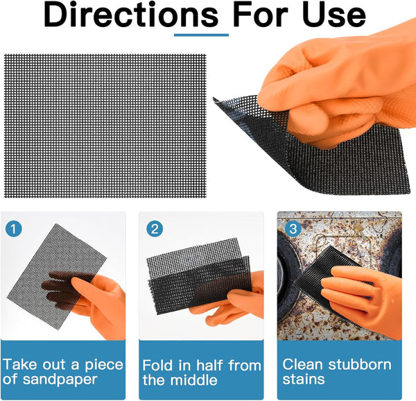 Cleaning Screen, 5.5X4 Inch Upgraded Toilet Cleaner Hard Water 15PCS Toilet Ring Remover Abrasive Grit Mesh Pads for Bowls Griddle Household Stain