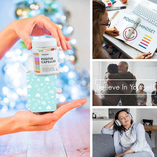 Positive Messages in a Bottle (60+ Positive Affirmations),Self Care Gifts for Women Men Stress Relief Get Well Soon,Self Care Kit Pre-Written