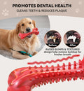 Dog Chew Toy for Aggressive Chewers, Tough Natural Rubber Bone with Irresistible Beef Flavor, Long-Lasting Teeth Cleaning & Reduce Boredom,