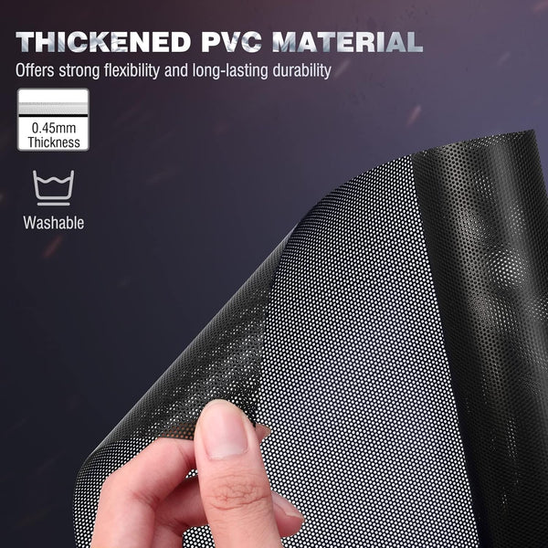 Moko 400X300Mm DIY PC Case Dust Mesh Filter, [2 Pack] PVC Dustproof Magnetic Dust Filter Cover, PC Mesh Grill with Magnetic Frame Strip Computer