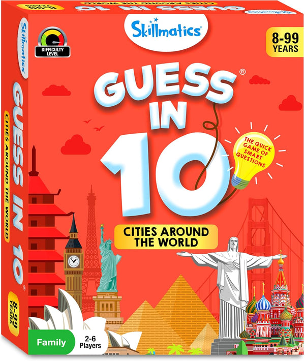 Skillmatics Guess in 10 Cities around the World, Educational Travel Toys for Boys, Girls, and Kids Who Love Card Games, Board Games, Geography and
