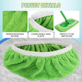 Reusable 100% Coral Fleece Mop Pads Compatible with Swiffer Sweeper Mop, Washable Wet Pad Refills for Wet & Dry Use, Floor Cleaning Mop Head Pads